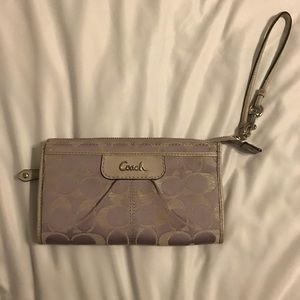 Glitter Purple Coach Wristlet